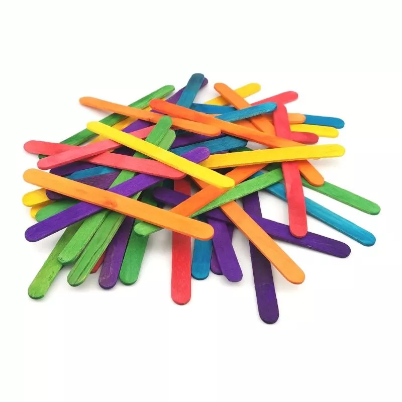 Špachtle dřevěné barevné - dřívka 50 ks 2 barevne-spachtle