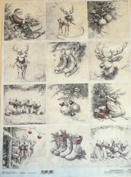 Rýžový papír A3 Vánoce 1 ryzovy-papir-A3-vanoce