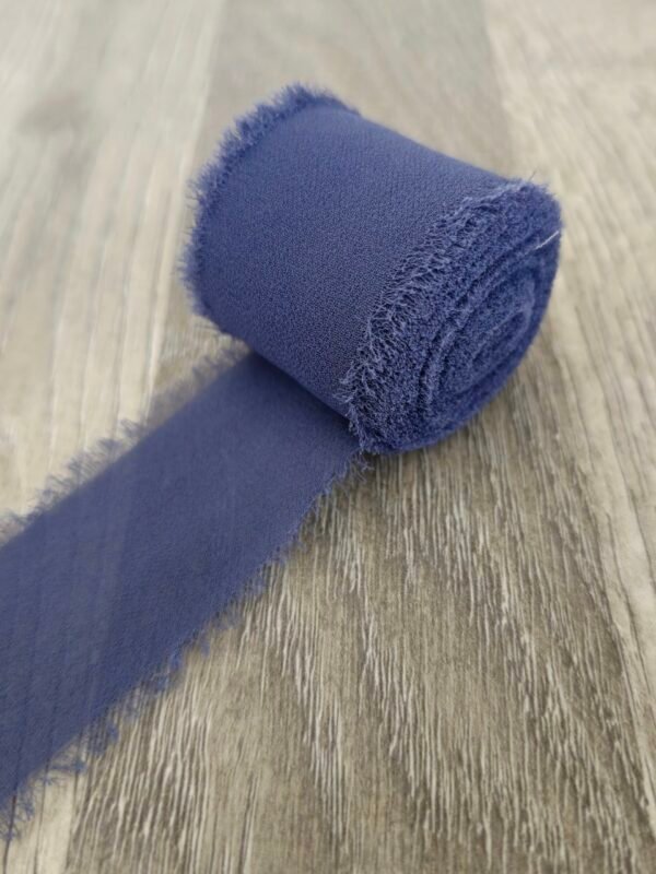 Šifonová stuha 40 mm / cca 5 m - tmavě modrá 1 siroka-stuha