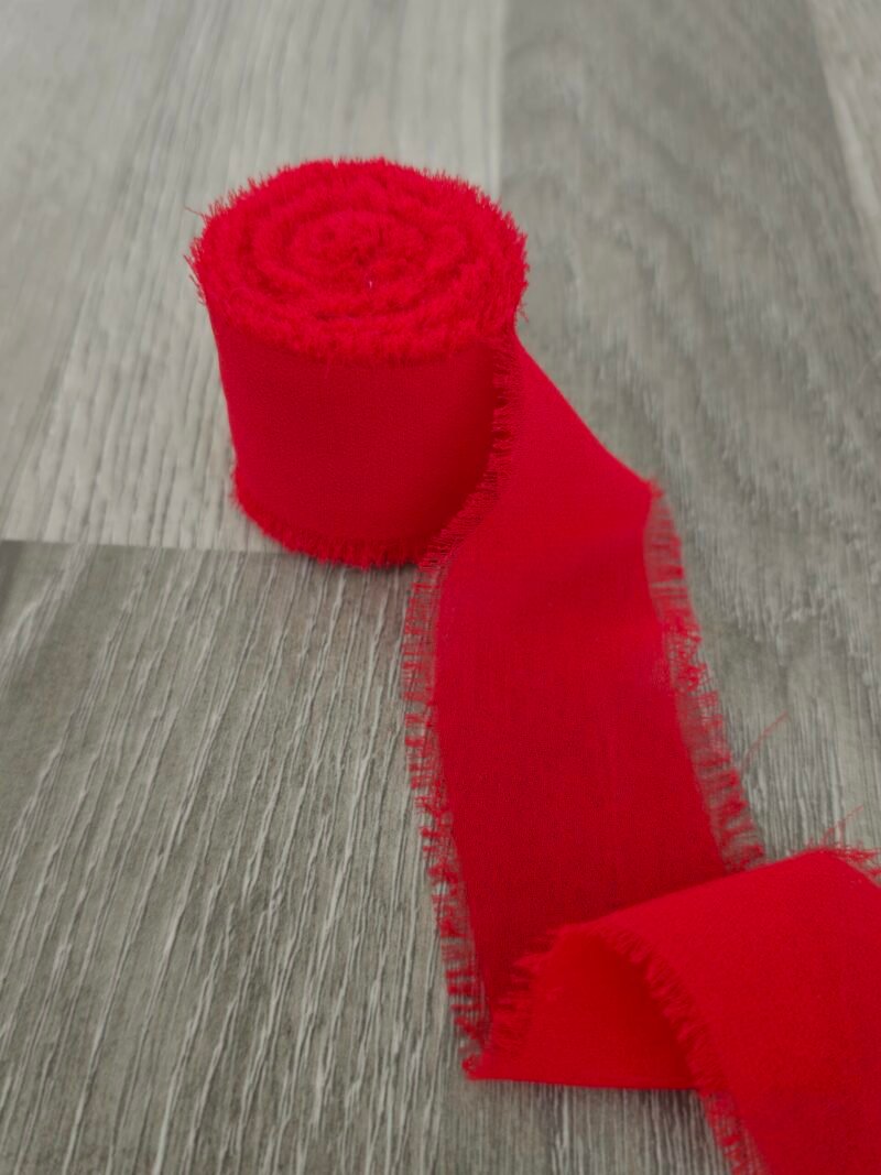 Šifonová stuha 40 mm / cca 5 m - červená 2 cervena-sifonova-stuha