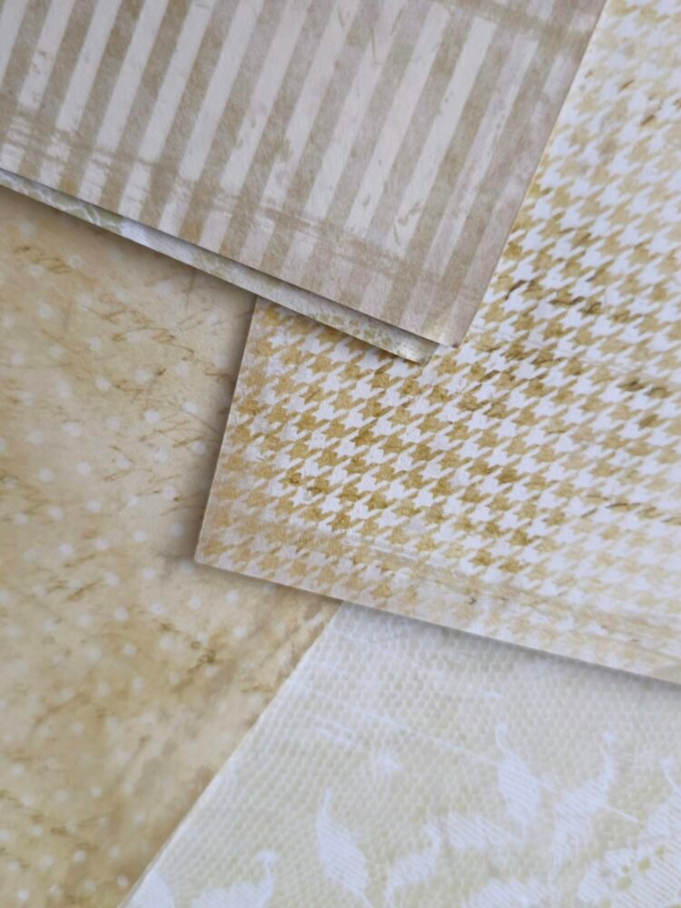 Blok oboustranných papírů White - beige mood 4 barevne-papiry-svetle