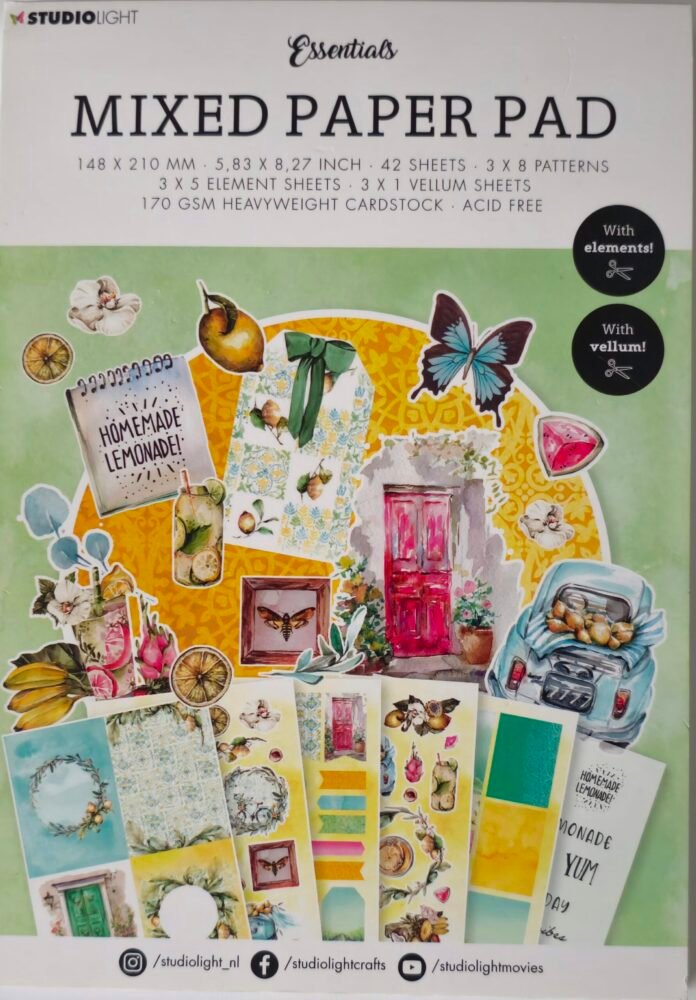 Blok jednostranných papírů A5 Léto 1 barevne-papiry-leto