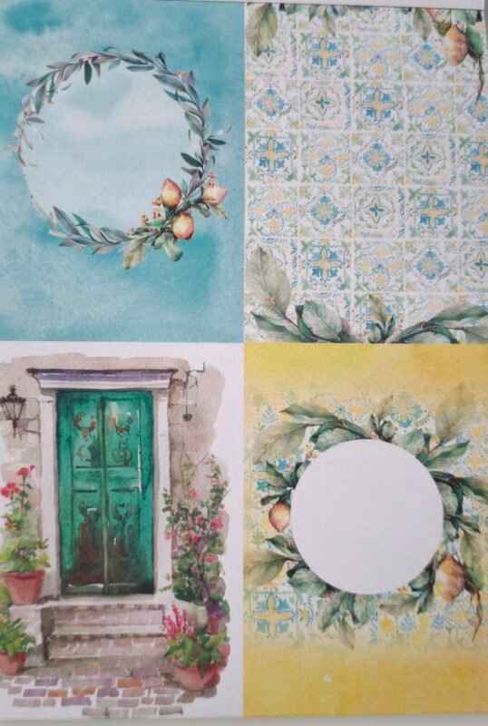 Blok jednostranných papírů A5 Léto 2 barevne-papiry-leto