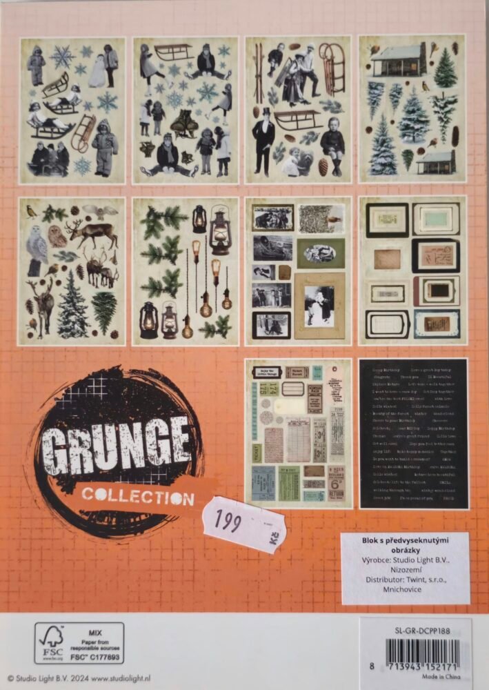 Blok s předsekanými obrázky Retro zima 4 scrapbooking-obrazky-retro-zima