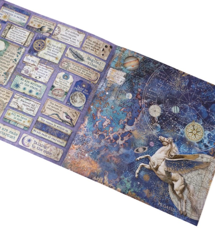 Blok oboustranných papírů Vesmírné nekonečno 5 barevne-papiry-vesmir