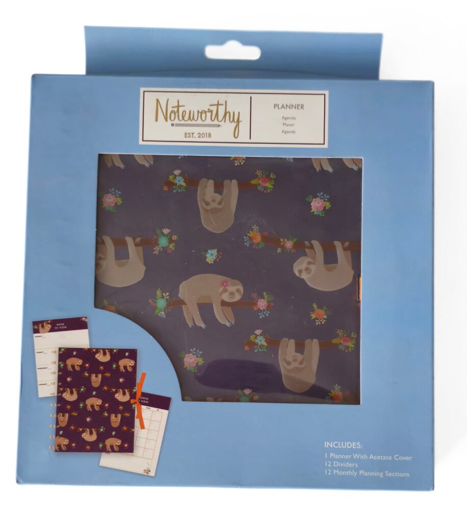 Kreativní nedatovaný plánovač Noteworthy Lenochod 5 kreativni-diar