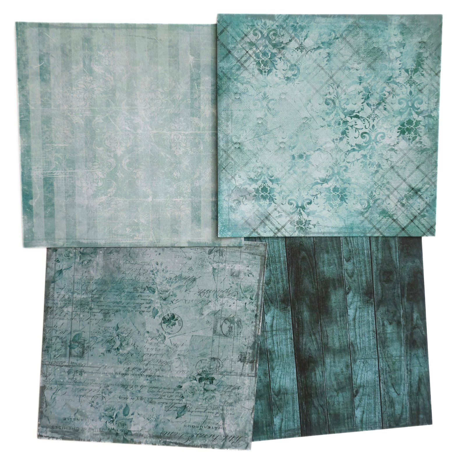 Blok oboustranných papírů Turquoise mood 3 Blok oboustranných papírů Turquoise mood - Obrázek 3