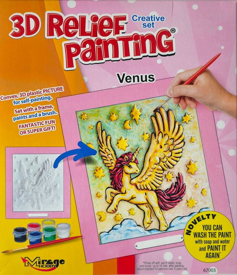 3D reliéfní malování Jednorožec 1 3D-malovani