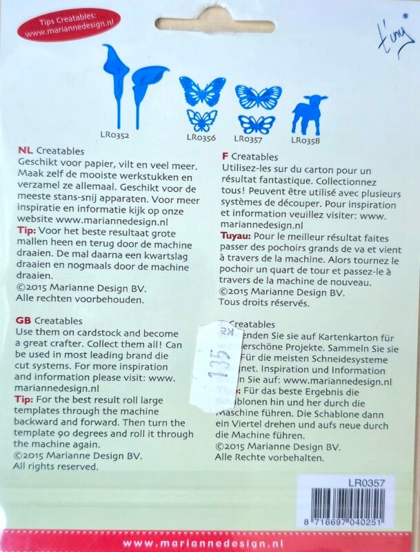 Vyřezávací šablona – Motýlci (pro Big Shot) 2 Vyřezávací šablona – Motýlci (pro Big Shot) - Obrázek 2