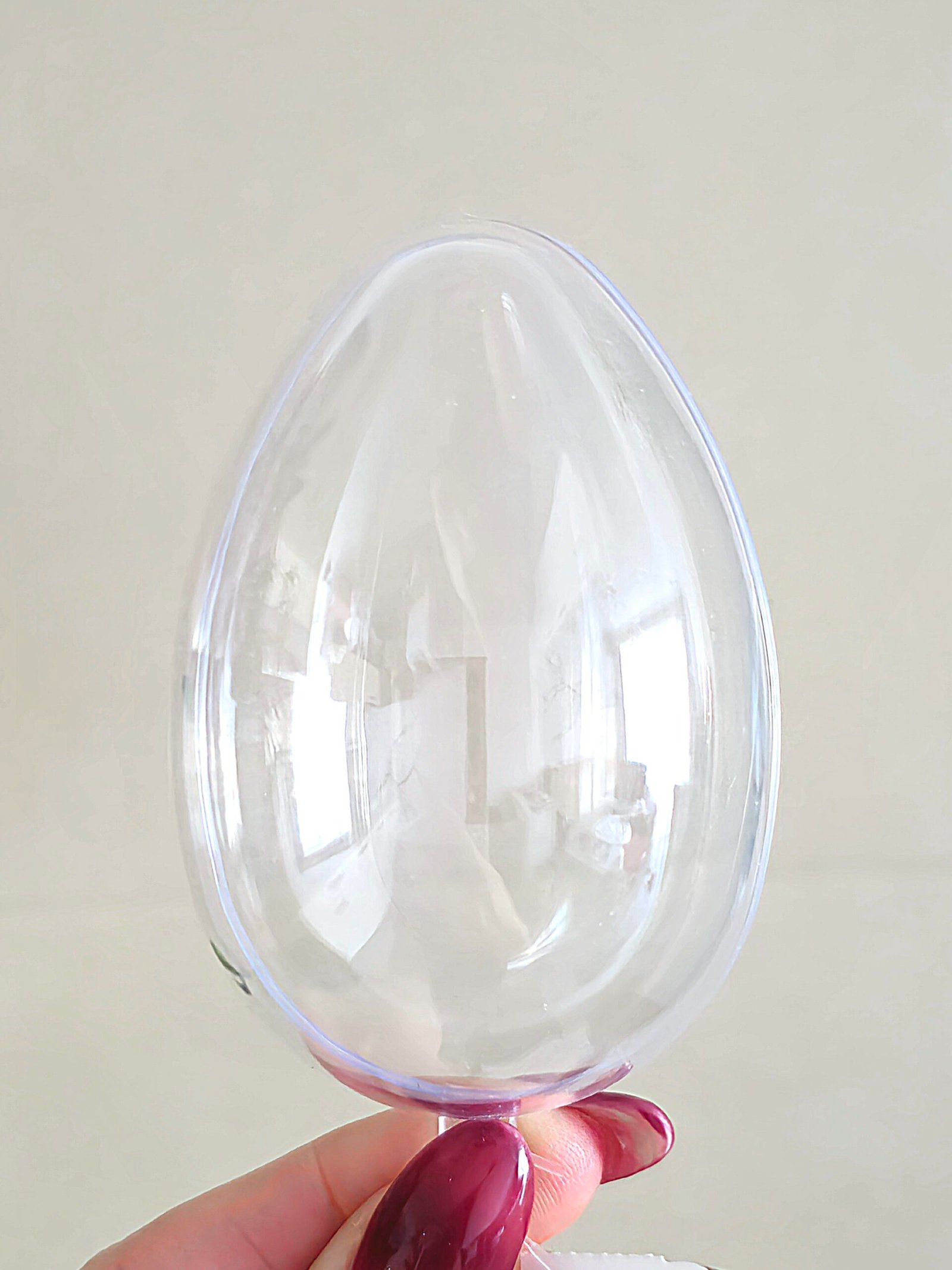 Vejce baňka 8 cm – průhledné rozkládací 2 akrylove-vejce