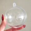Plastová koule průhledná (rozkládací) 7 cm 3 koule-banka-7cm