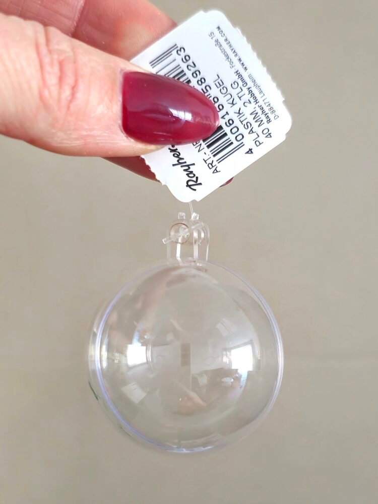 Plastová koule průhledná (rozkládací) 4 cm 1 koule-banka-4cm