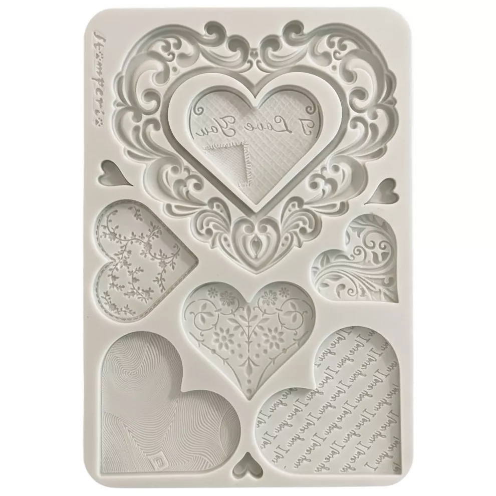 Silikonová forma Stamperia – Srdíčka 1 silikonova-forma-srdce