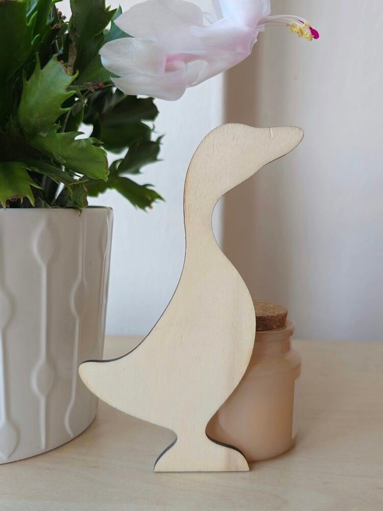 Dřevěný výřez 15 cm - Husa 1 výřez-dřevo-husa