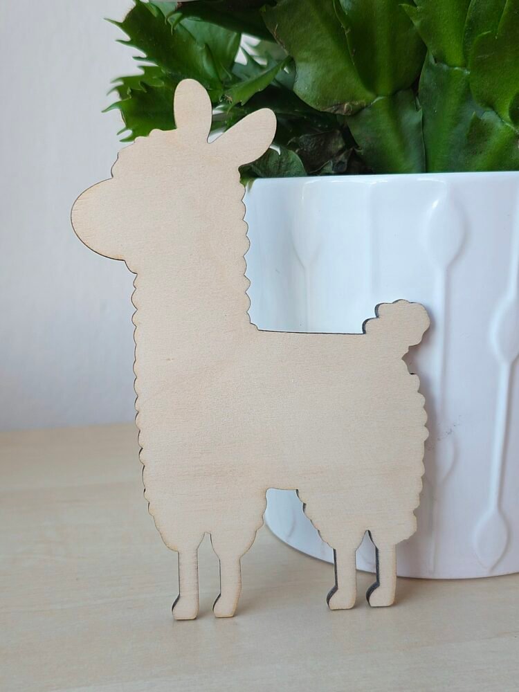 Dřevěný výřez 14 cm - Lama 1 výřez-dřevo-lama