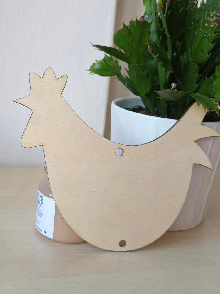 Dřevěný výřez 17,5 cm - Slepice 1 výřez-dřevo-slepice