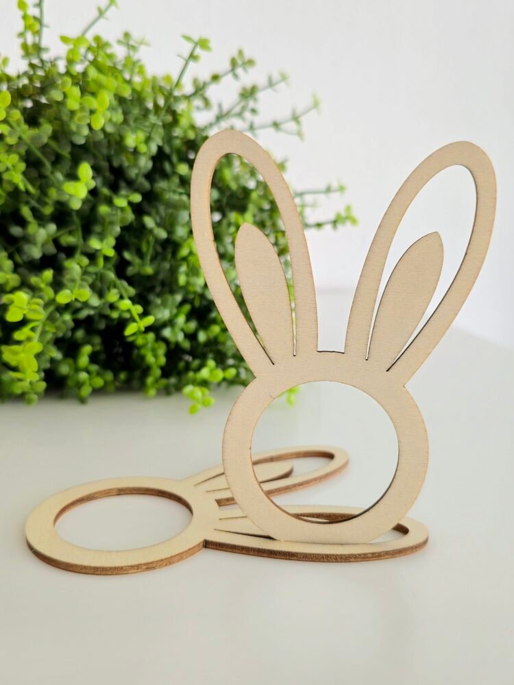 Králičí uši dřeva 10,5 cm 1 zajíček-ouška-dřevo