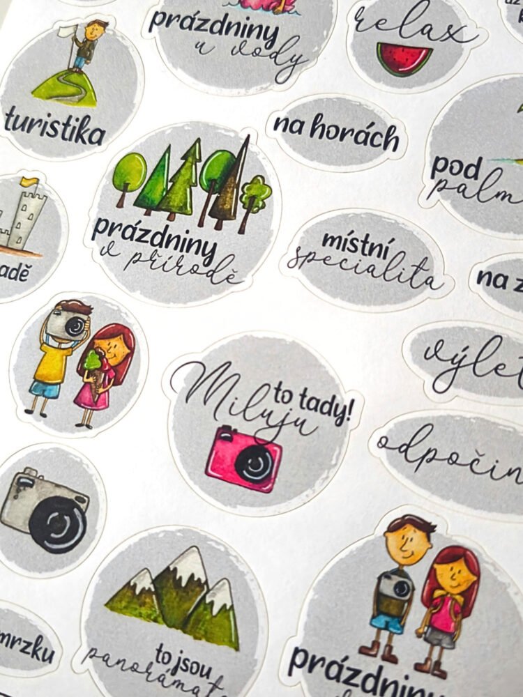 Samolepky A5 Prázdniny 2 samolepky-prázdniny