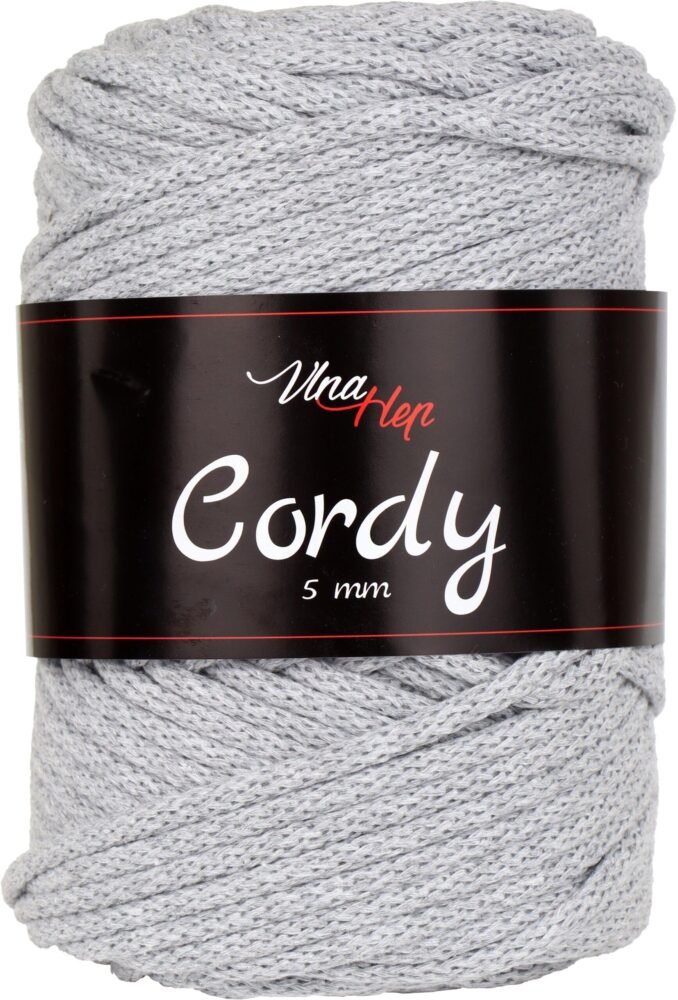 Příze Cordy 5 mm (500 g) šedá 1 silná-šedá-příze-cordy