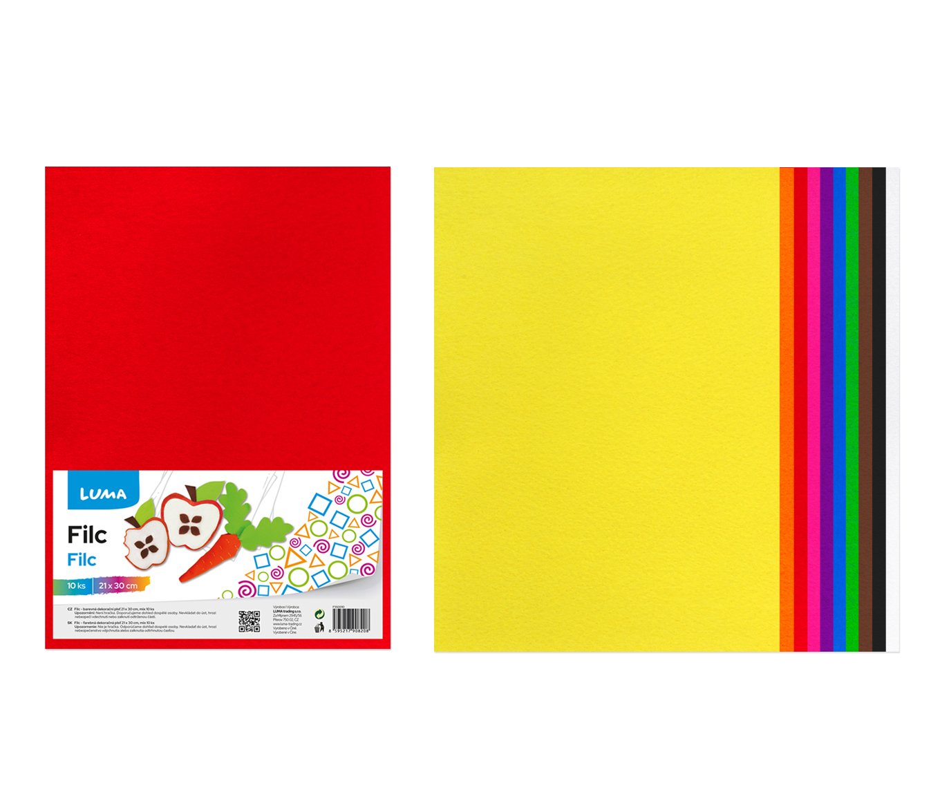 Filc Luma – sada 10 ks (A4) 1 filc-sada-10-ks