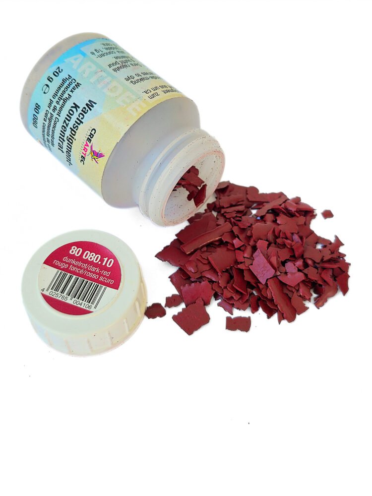 Voskový pigment na výrobu svíček - červená (20g) 1 červený-voskový-pigment
