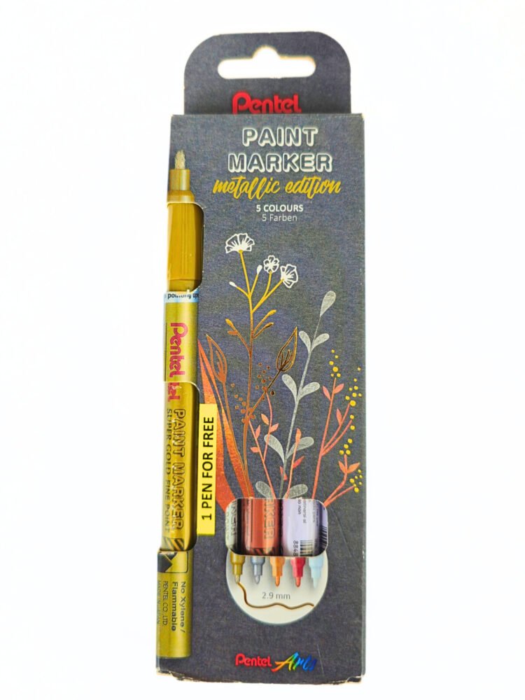 Pentel Metallic Edition metalické fixy sada 5 ks 1 metalické_fixy