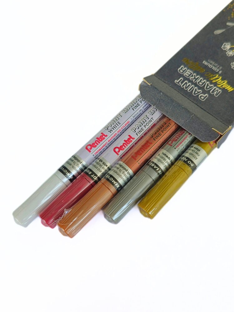 Pentel Metallic Edition metalické fixy sada 5 ks 2 kovové-fixy